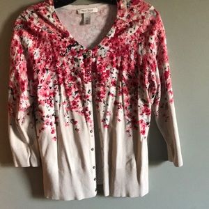WHBM Floral Cardigan